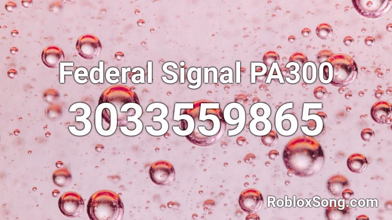 Federal Signal PA300 Roblox ID