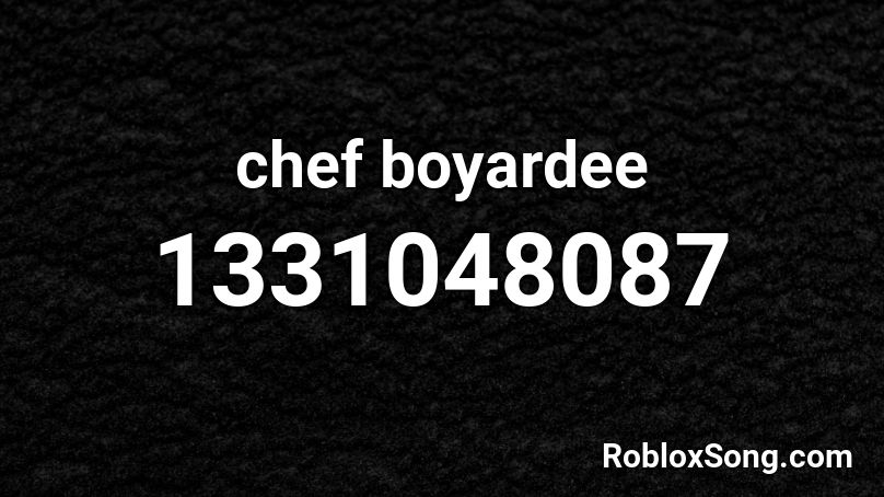chef boyardee Roblox ID