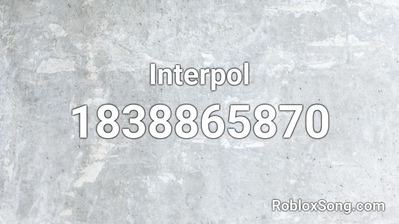 Interpol Roblox ID