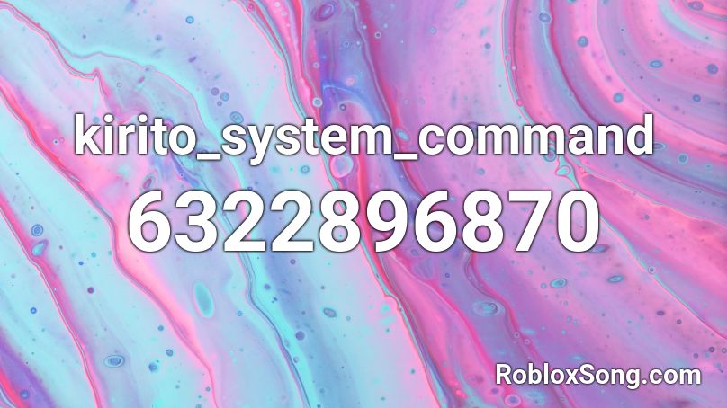 kirito_system_command Roblox ID