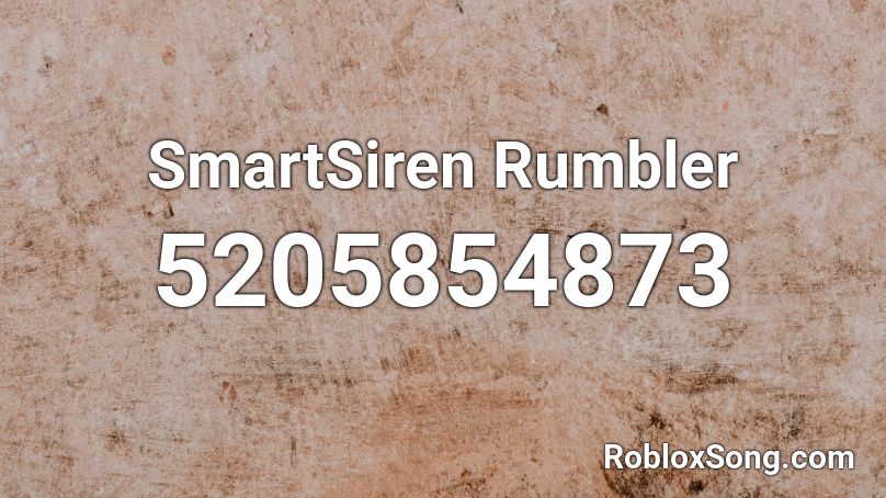 SmartSiren Rumbler Roblox ID