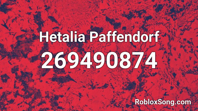 Hetalia Paffendorf  Roblox ID