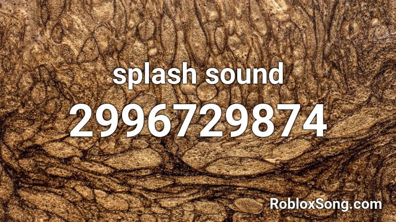 splash sound Roblox ID
