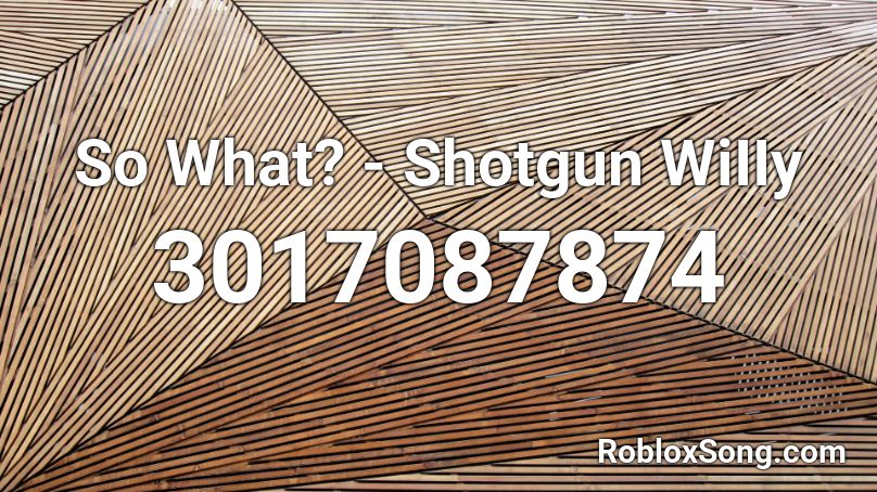 So What? - Shotgun WiIIy Roblox ID
