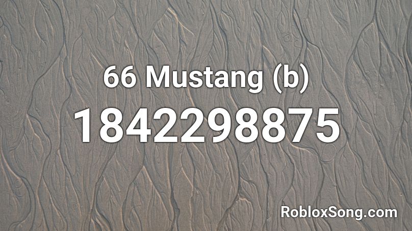 66 Mustang (b) Roblox ID