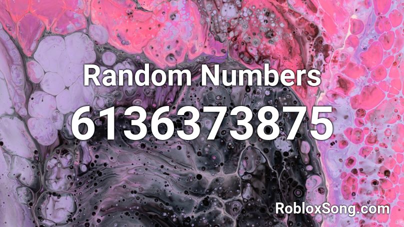 Random Numbers Roblox ID
