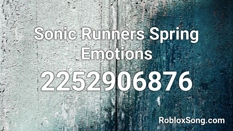 Sonic Runners Spring Emotions Roblox ID