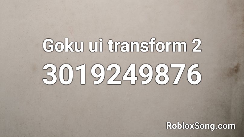 Goku ui transform 2 Roblox ID