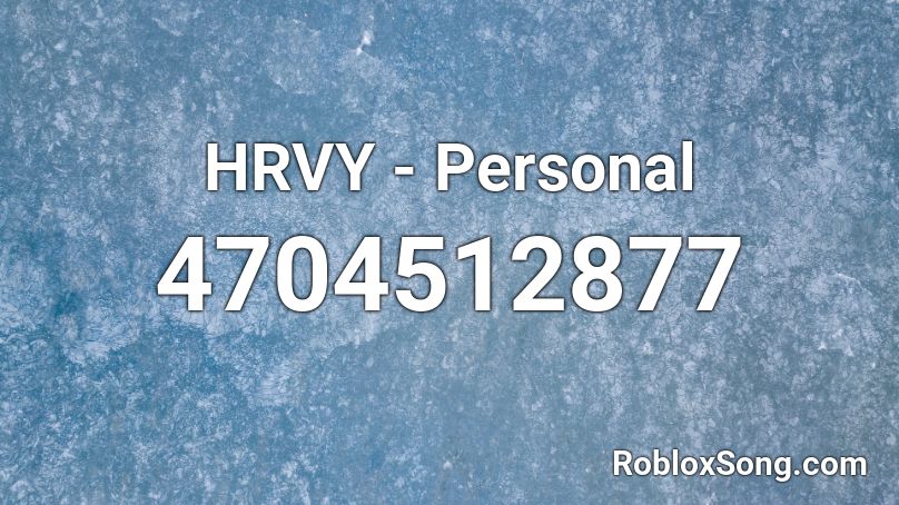 HRVY - Personal Roblox ID