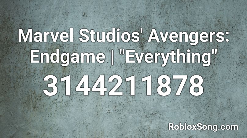 Marvel Studios Avengers Endgame Everything Roblox Id Roblox Music Codes - end game roblox song id