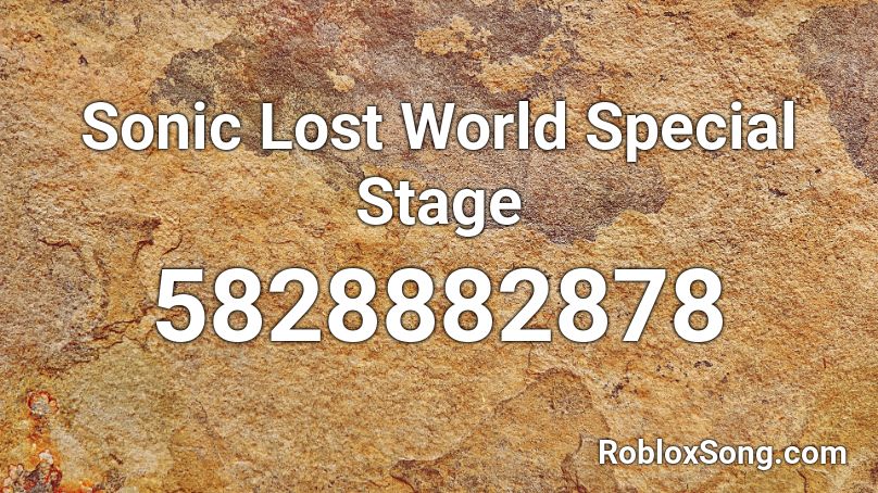 Sonic Lost World - Special Stage Roblox ID