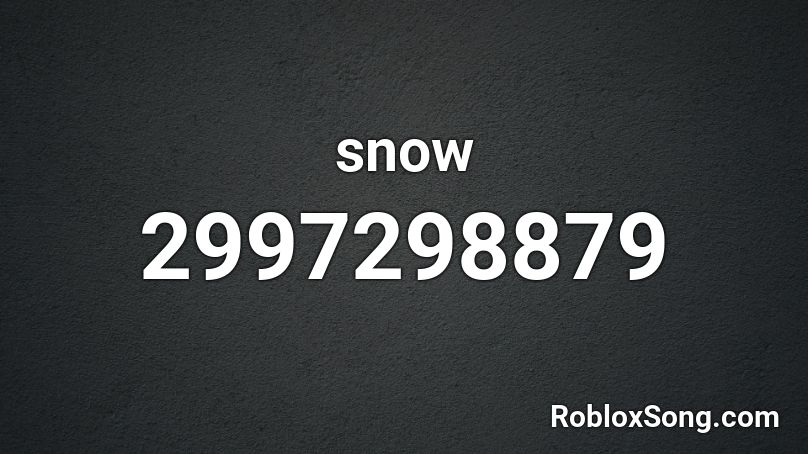 snow Roblox ID