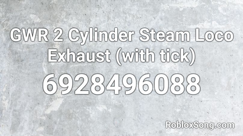 GWR 2 Cylinder Steam Loco Exhaust (with tick) Roblox ID