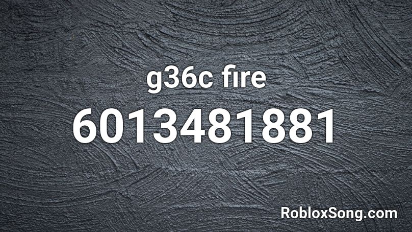 g36c fire Roblox ID