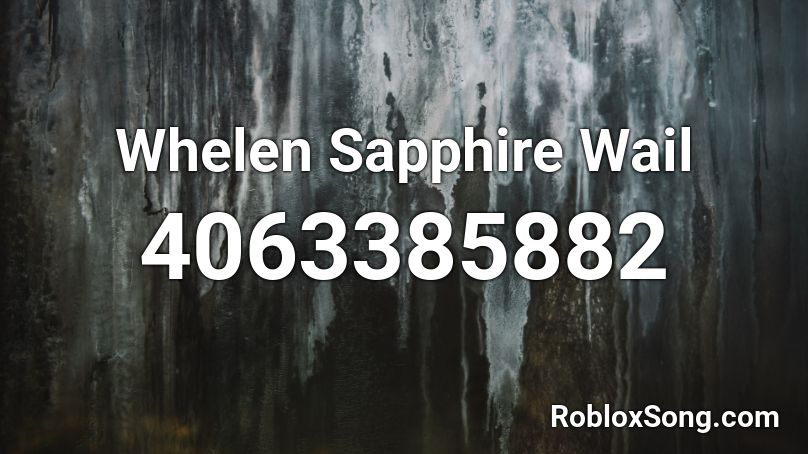 Whelen Sapphire Wail Roblox ID