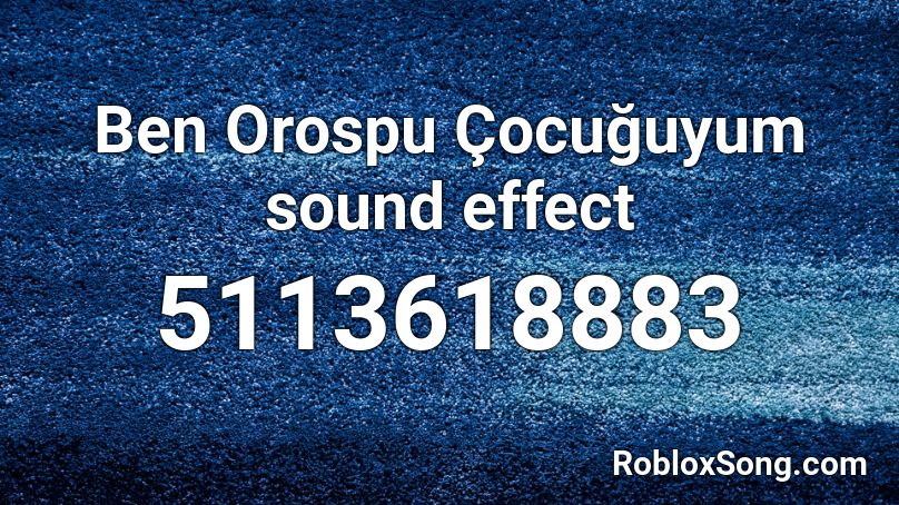 Ben Orospu Çocuğuyum sound effect Roblox ID