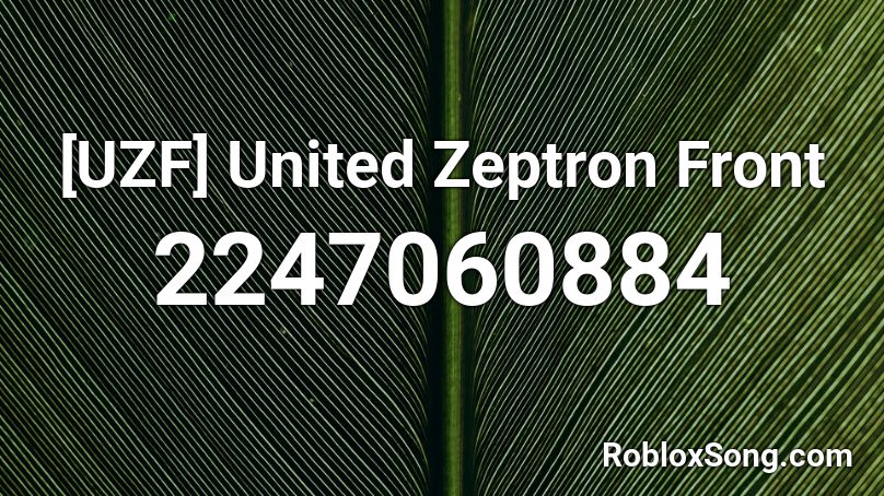 [UZF] United Zeptron Front Roblox ID