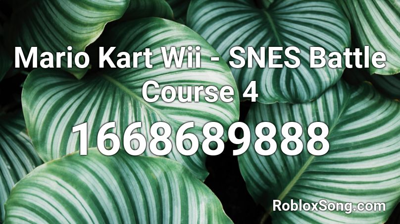 Mario Kart Wii - SNES Battle Course 4 Roblox ID