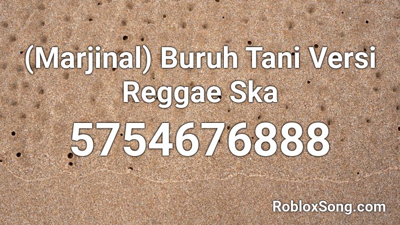 Buruh Tani Roblox ID