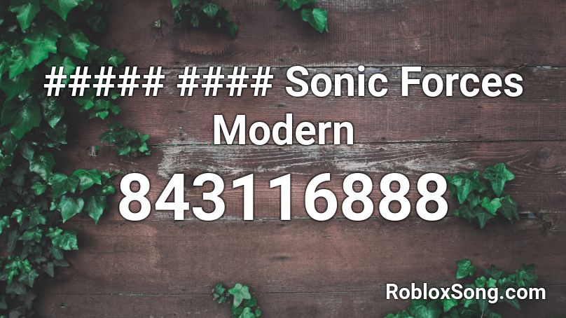 ##### #### Sonic Forces Modern Roblox ID