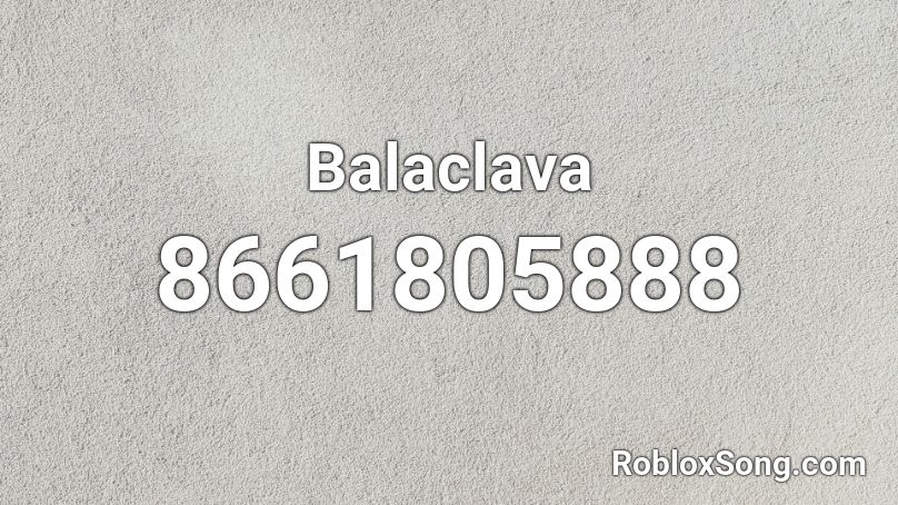 Balaclava Roblox ID