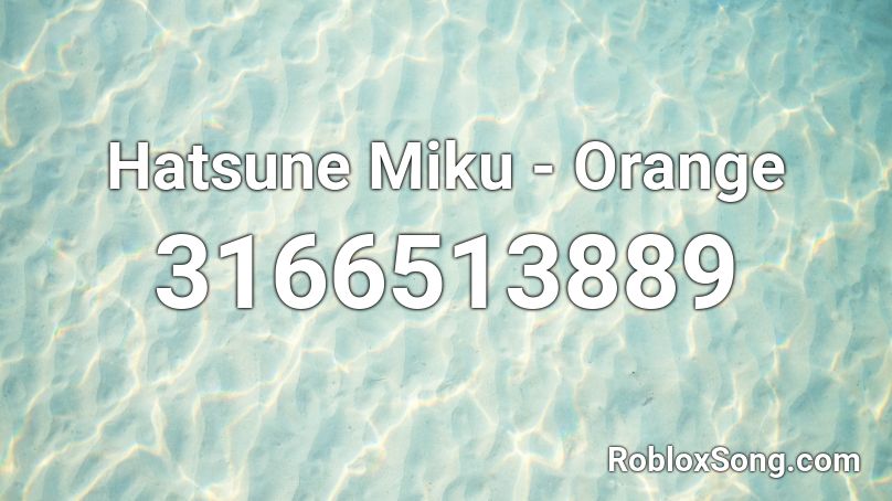 Hatsune Miku - Orange Roblox ID