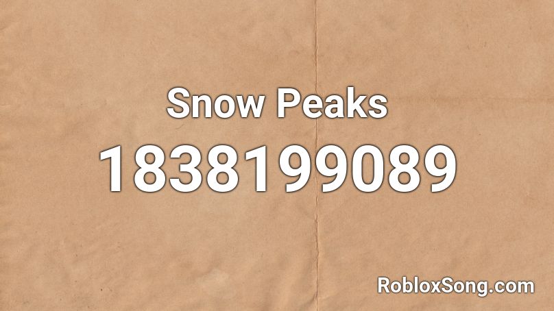 Snow Peaks Roblox ID