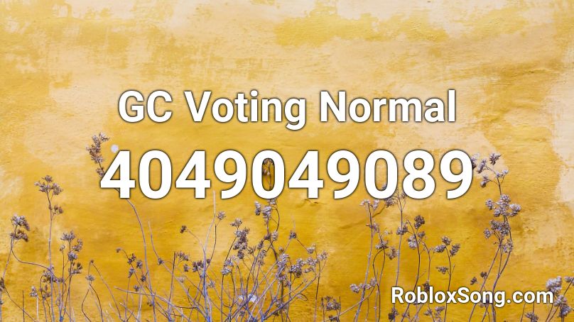 GC Voting Normal Roblox ID