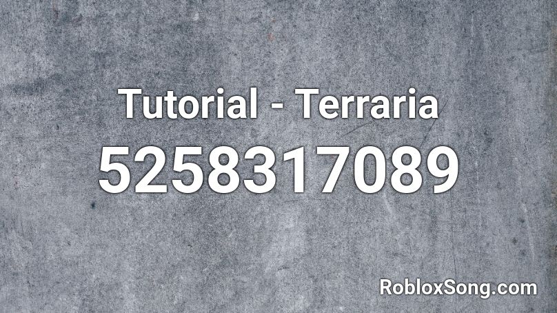 Tutorial - Terraria Roblox ID