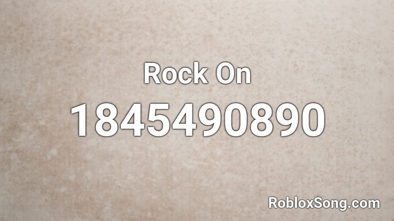 Rock On Roblox ID