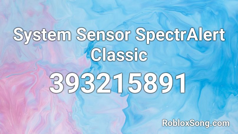 System Sensor SpectrAlert Classic Roblox ID