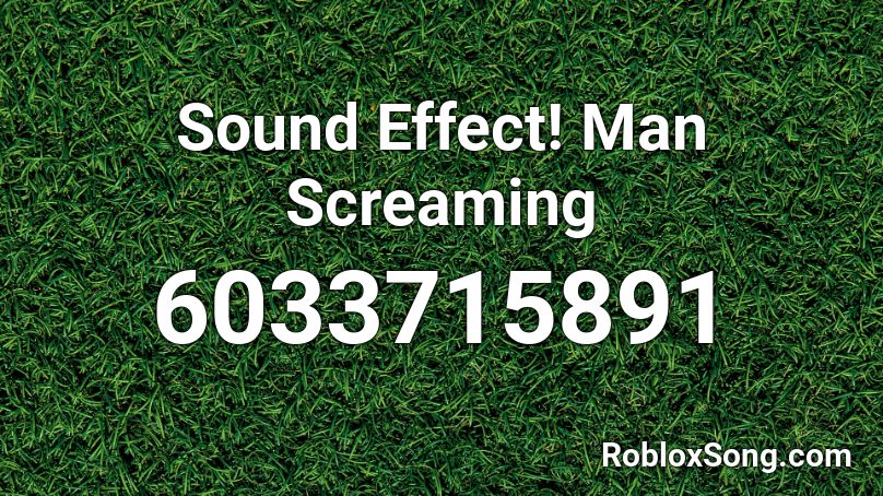 Sound Effect! Man Screaming Roblox ID