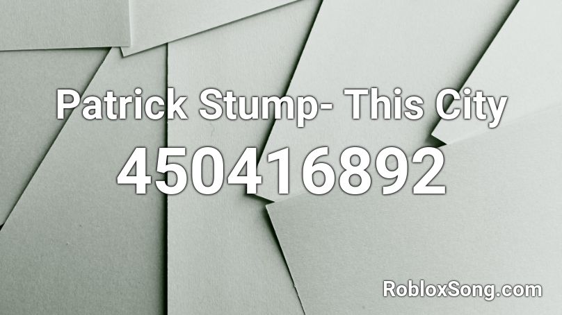 Patrick Stump This City Roblox Id Roblox Music Codes - retrovison puzzle roblox song id