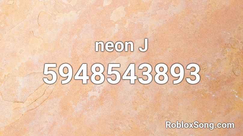 neon J Roblox ID