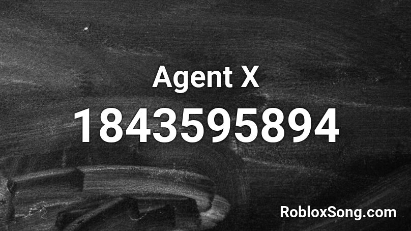 Agent X Roblox ID