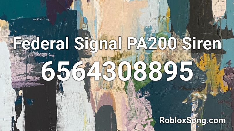 Federal Signal PA200 Siren Roblox ID