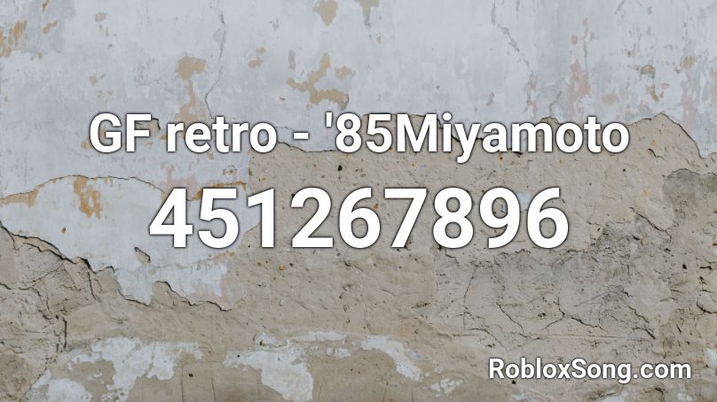 GF retro - '85Miyamoto Roblox ID