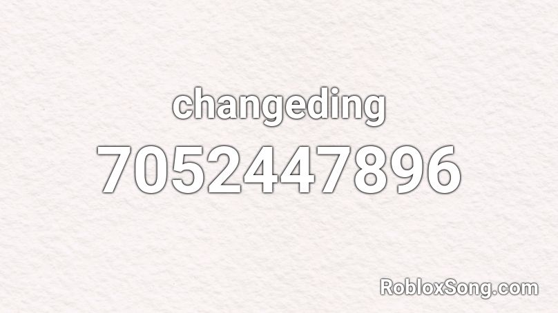 changeding Roblox ID