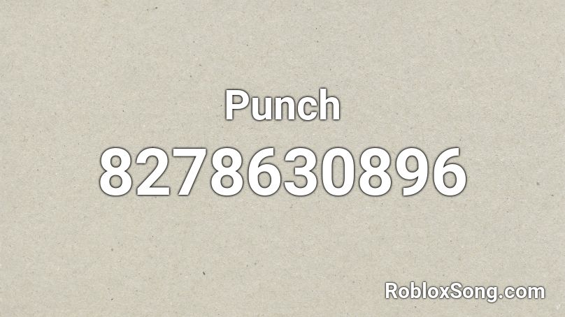 Punch Roblox ID