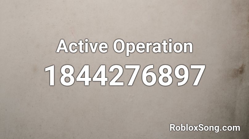 Active Operation Roblox ID