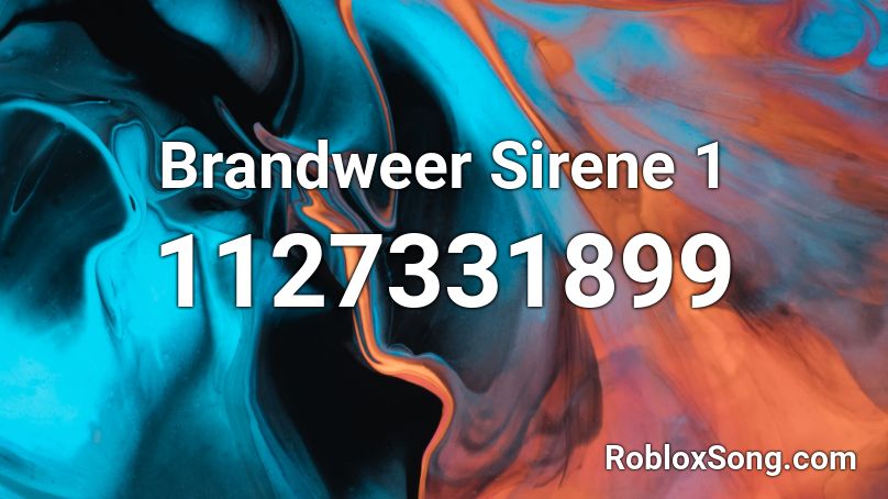 Brandweer Sirene 1 Roblox ID