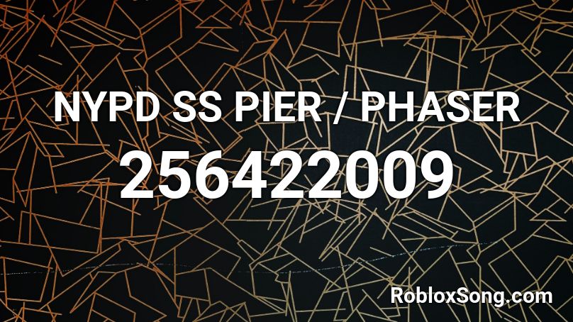 NYPD SS PIER / PHASER Roblox ID