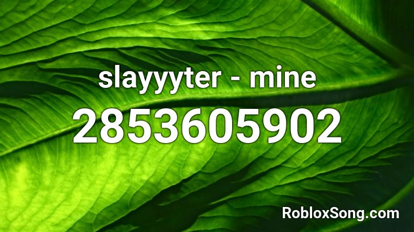 slayyyter - mine Roblox ID