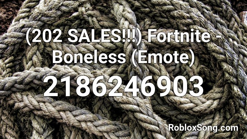 (202 SALES!!!) Fortnite - Boneless (Emote) Roblox ID
