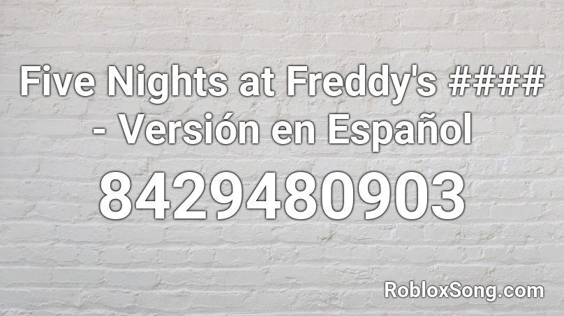 Cinco noches en Freddy's - TLT (parte 1) Roblox ID - Roblox music codes