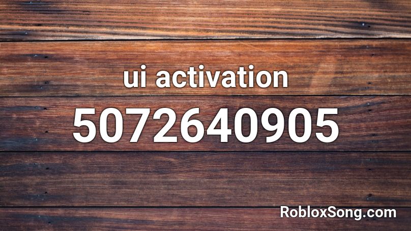 ui activation Roblox ID