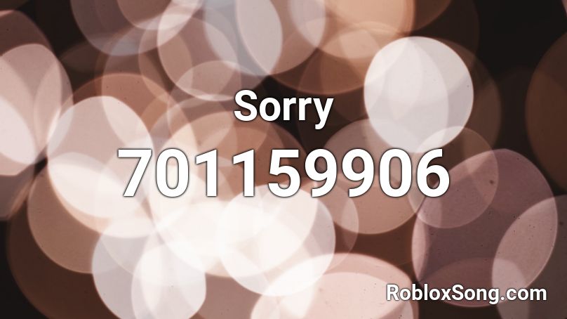 Sorry Roblox ID