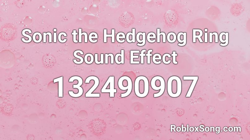 Sonic the Hedgehog Ring Sound Effect  Roblox ID