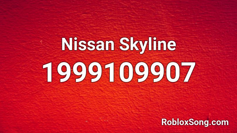 Nissan Skyline Roblox ID