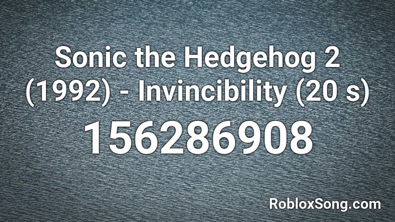 Sonic the Hedgehog 2 (1992) - Invincibility (20 s) Roblox ID